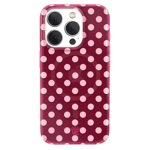 Raspberry Polka Dot iPhone Case