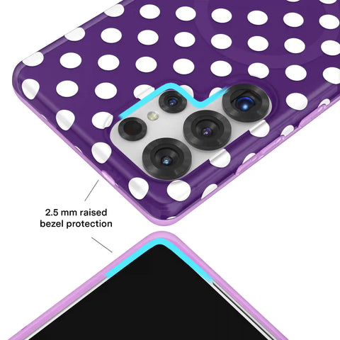 Violet Glow Polka Dot Samsung Case