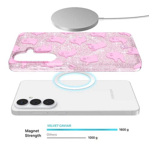 Ghosted Pink Glitter Samsung Case