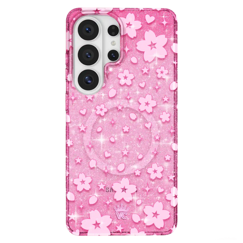 Cherry Blossom Glitter Samsung Case