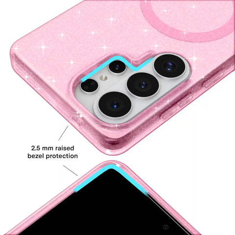 Pink Stardust Glitter Samsung Case