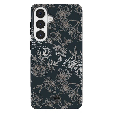 Floral Rose Gold Chrome Samsung Galaxy Case