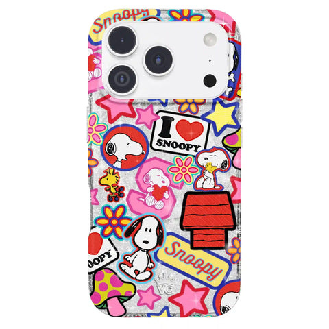 Snoopy Patchwork Glitter iPhone Case
