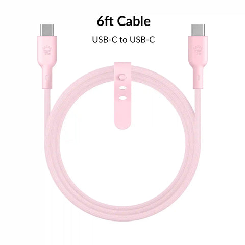 Strawberry Milk Fast Charging Set, Dual Port Wall Adapter + 6ft USB-C Cable