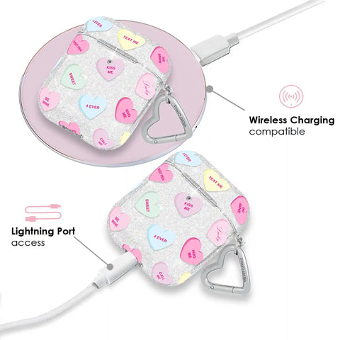 Sweet Hearts Glitter AirPod Case