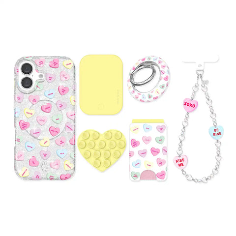 Sweet Hearts Glitter iPhone Bundle Set