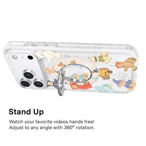 Teddy Scare Glitter MagSafe Grip Ring