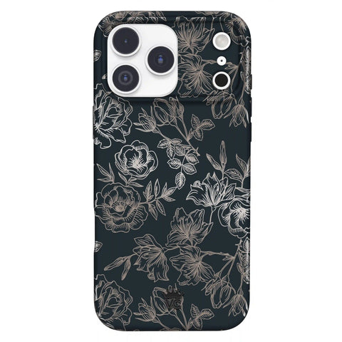 Floral Rose Gold Chrome iPhone Case