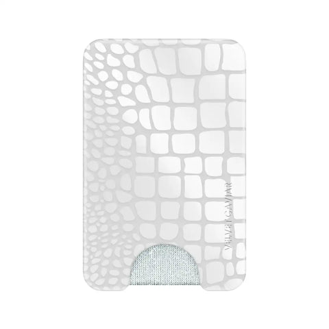 White Croc MagSafe Wallet