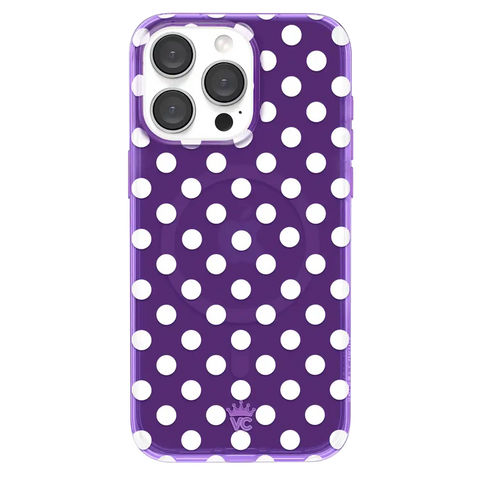 Violet Glow Polka Dot iPhone Case