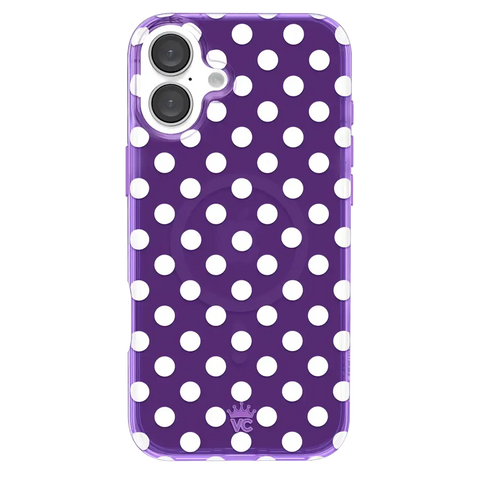 Violet Glow Polka Dot iPhone Case