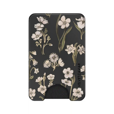 Nightbloom Gold Chrome Floral MagSafe Wallet