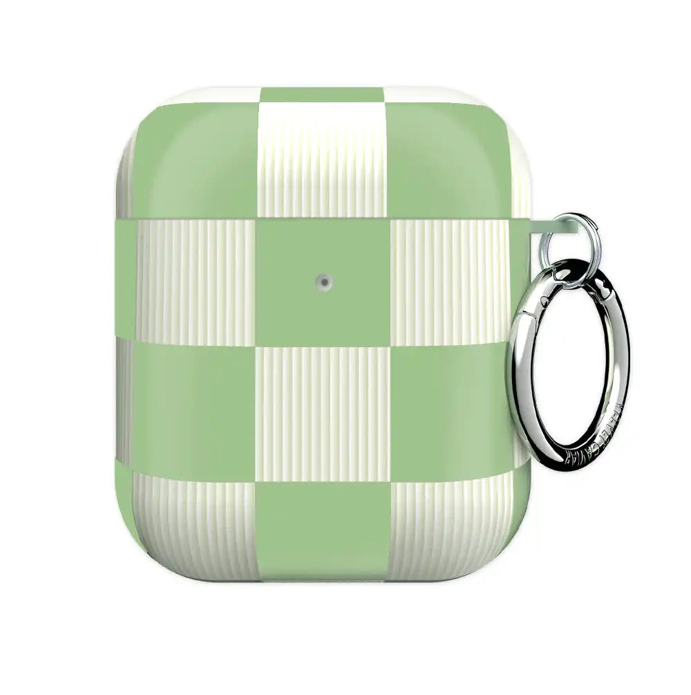 Pistachio Vibe Checkered AirPod Case