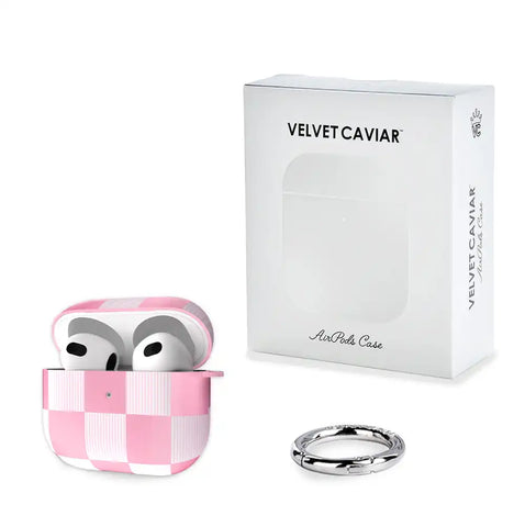 Pink Vibe Checkered AirPod Case