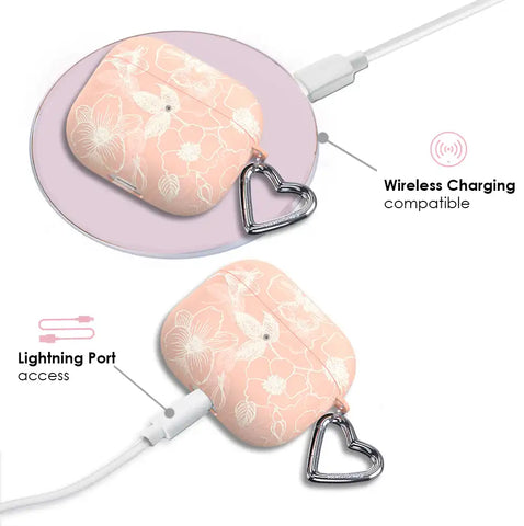 Peach Blossom Floral AirPod Case