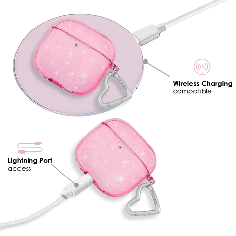 Pink Stardust Glitter AirPod Case