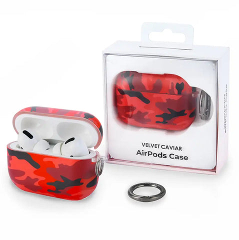 Red Camo Airpods Case