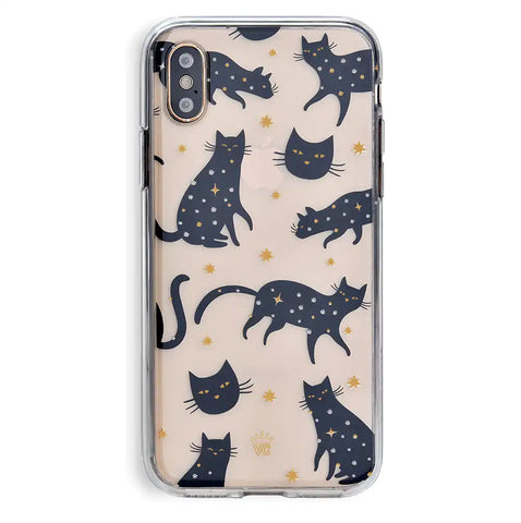 Black Cat Clear iPhone Case