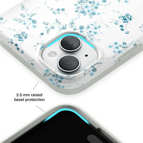 French Blue Floral iPhone Case