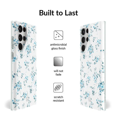 French Blue Floral Samsung Case