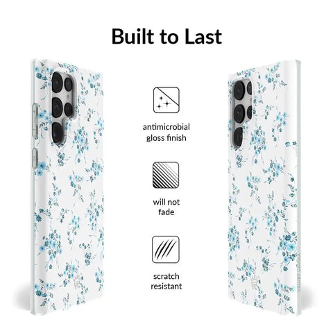 French Blue Floral Samsung Case