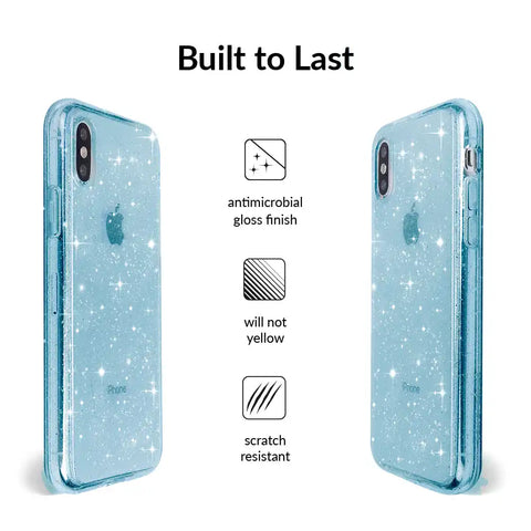 Blue Stardust Glitter iPhone Case