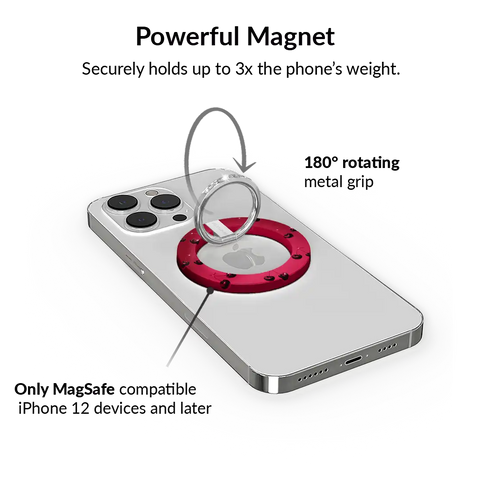 Black Cherry Crystal MagSafe Grip Ring