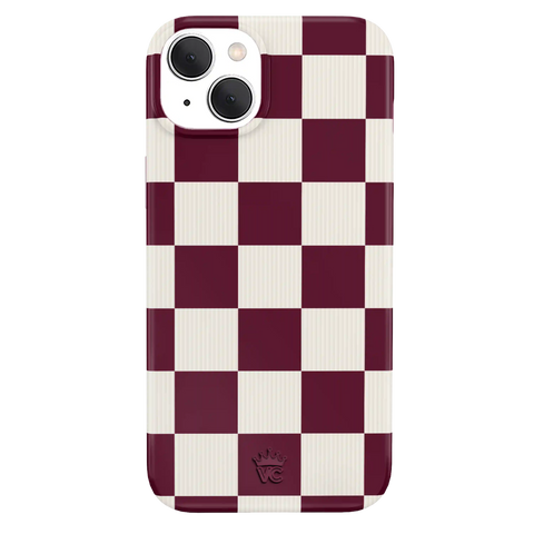 Burgundy Vibe Check iPhone Case