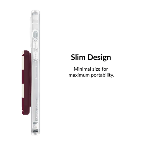 Burgundy Vibe Checker Portable MagSafe Charger Power Pack