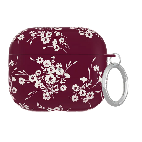 French Burgundy Floral AirPod Case