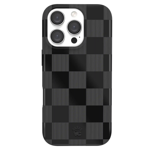Noir Vibe Checkered iPhone Case