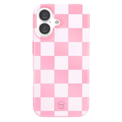Pink Vibe Checkered iPhone Case