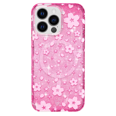 Cherry Blossom Glitter iPhone Case