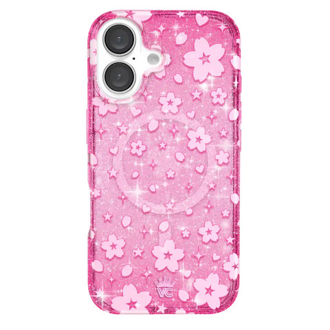 Cherry Blossom Glitter iPhone Case