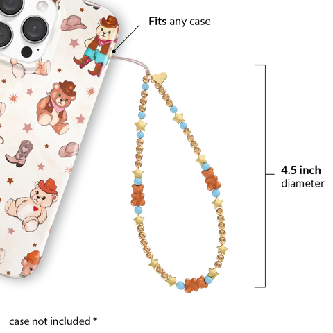 Cowboy Teddy Phone Charm