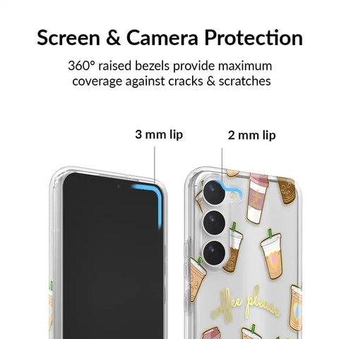 Coffee First Clear Samsung Galaxy Case