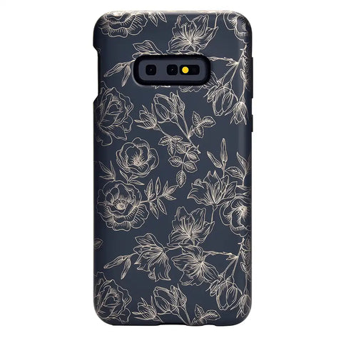 Floral Rose Gold Chrome Samsung Galaxy Case