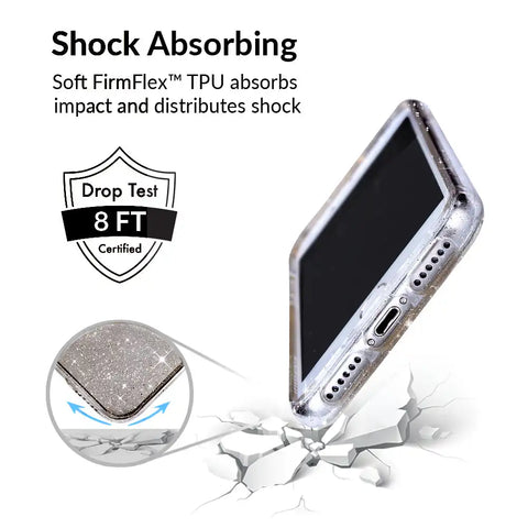 Grey Stardust Glitter iPhone Case