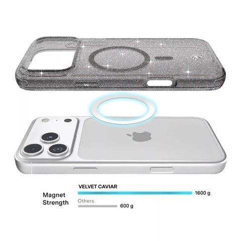 Grey Stardust Glitter iPhone Case