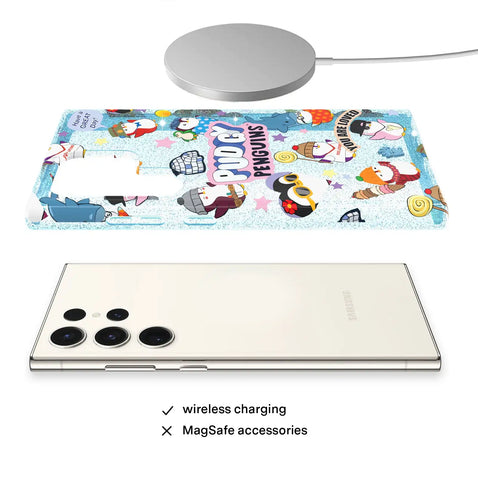 Pudgy Penguins Iceberg Glitter Samsung Case