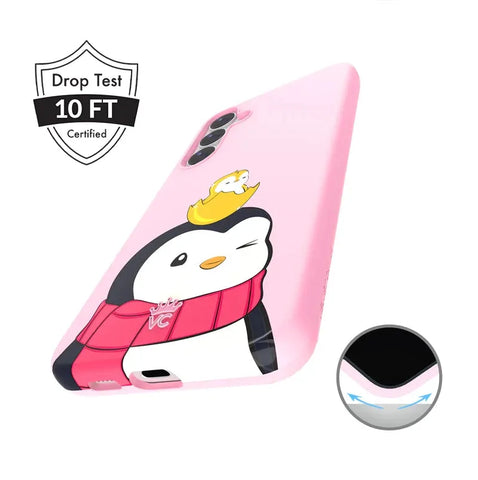 Pudgy Penguins Positive Pink Samsung Case