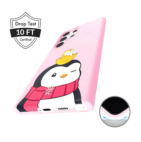 Pudgy Penguins Positive Pink Samsung Case