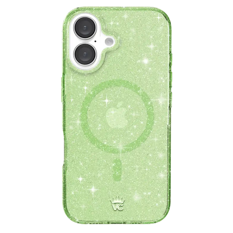 Lime Stardust Glitter iPhone Case