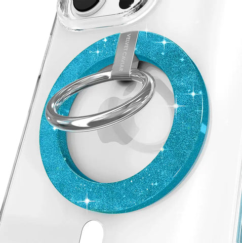 Blue Stardust Glitter MagSafe Grip Ring