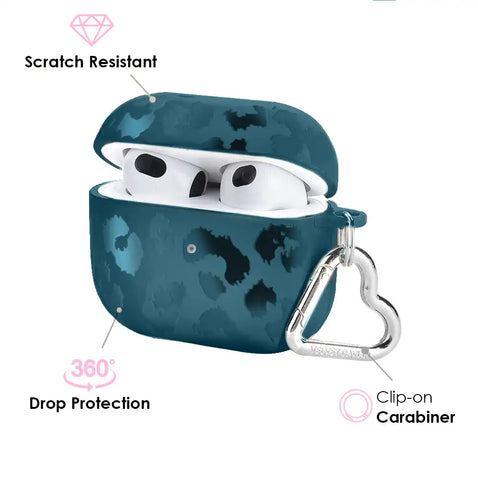 Metallic Navy Leopard AirPod Case