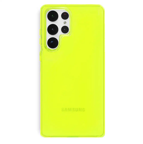 Neon Yellow Clear Samsung Case