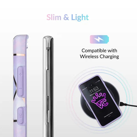 Purple Geometric Marble Samsung Case