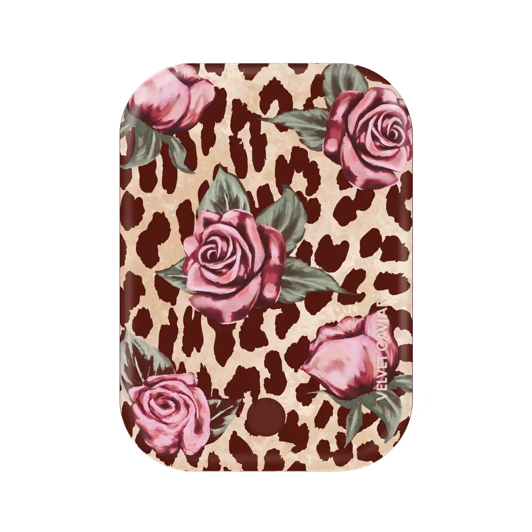 Rosy Leopard Portable MagSafe Charger Power Pack