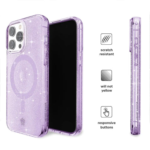 Lilac Stardust Glitter iPhone Case