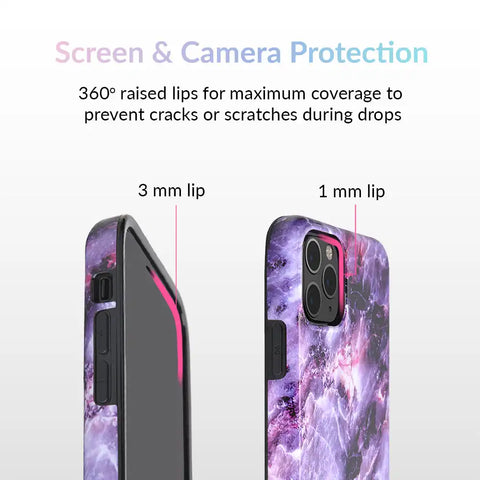 Purple Stone Marble iPhone Case